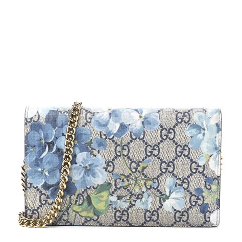 gucci supreme monogra blooms chain wallet|Gucci gg supreme web wallet.